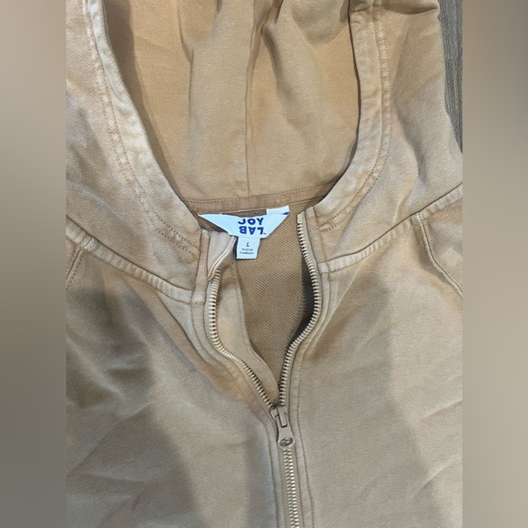 Joy Lab Tracksuit Tan Oversized Relaxed Fit Lounge Set Quarter Zip Large - Picture 9 of 13